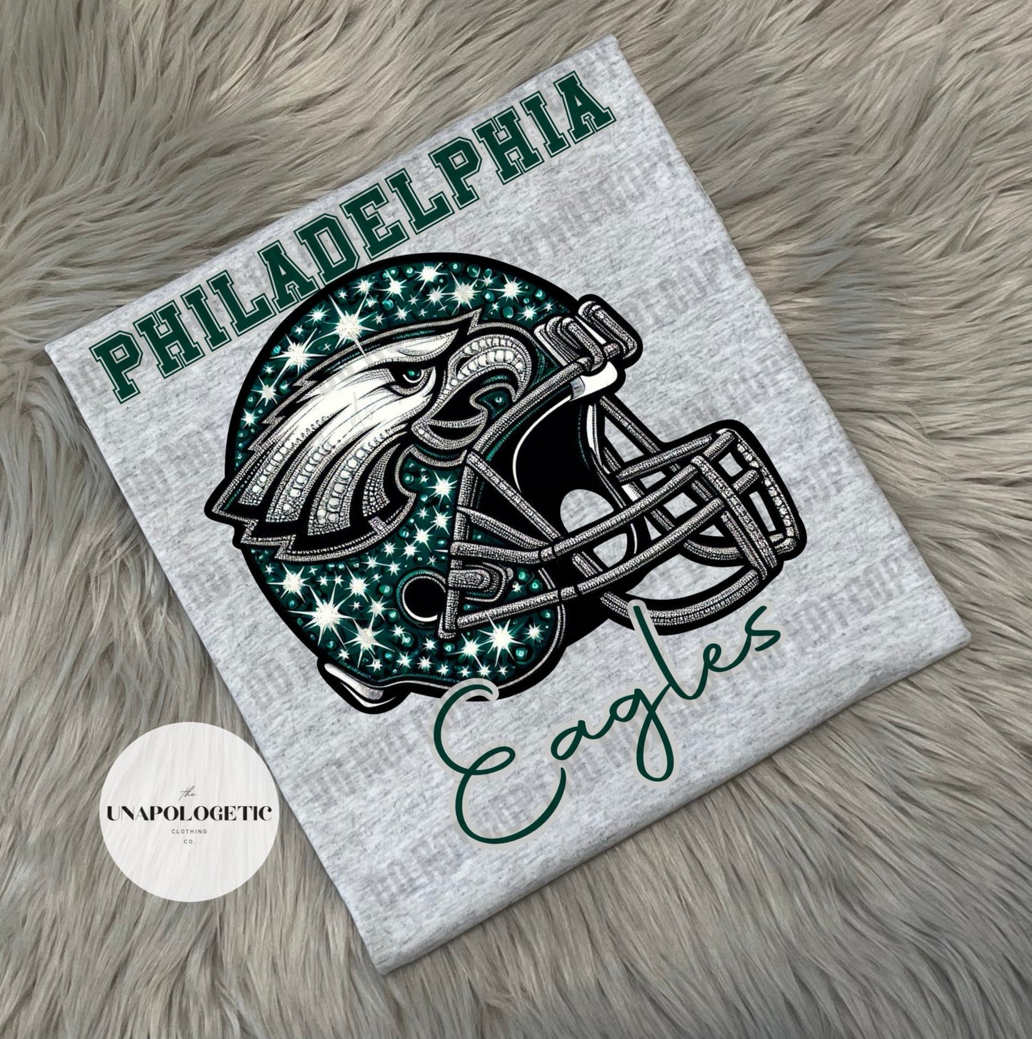 Youth Faux Rhinestone Football Tee or Sweatshirt