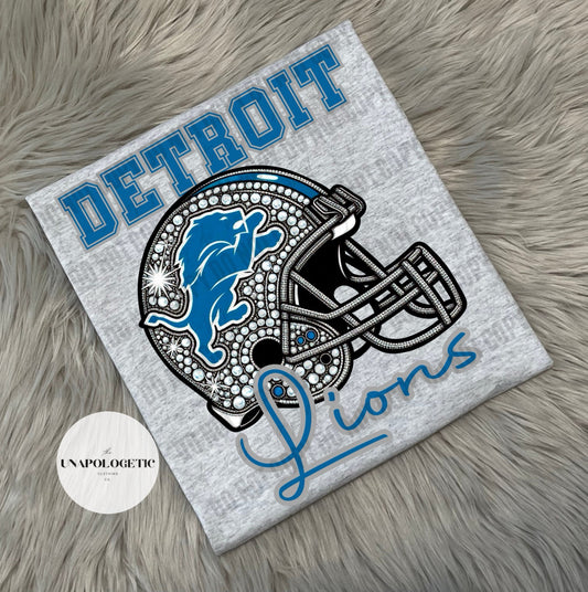 Youth Faux Rhinestone Football Tee or Sweatshirt