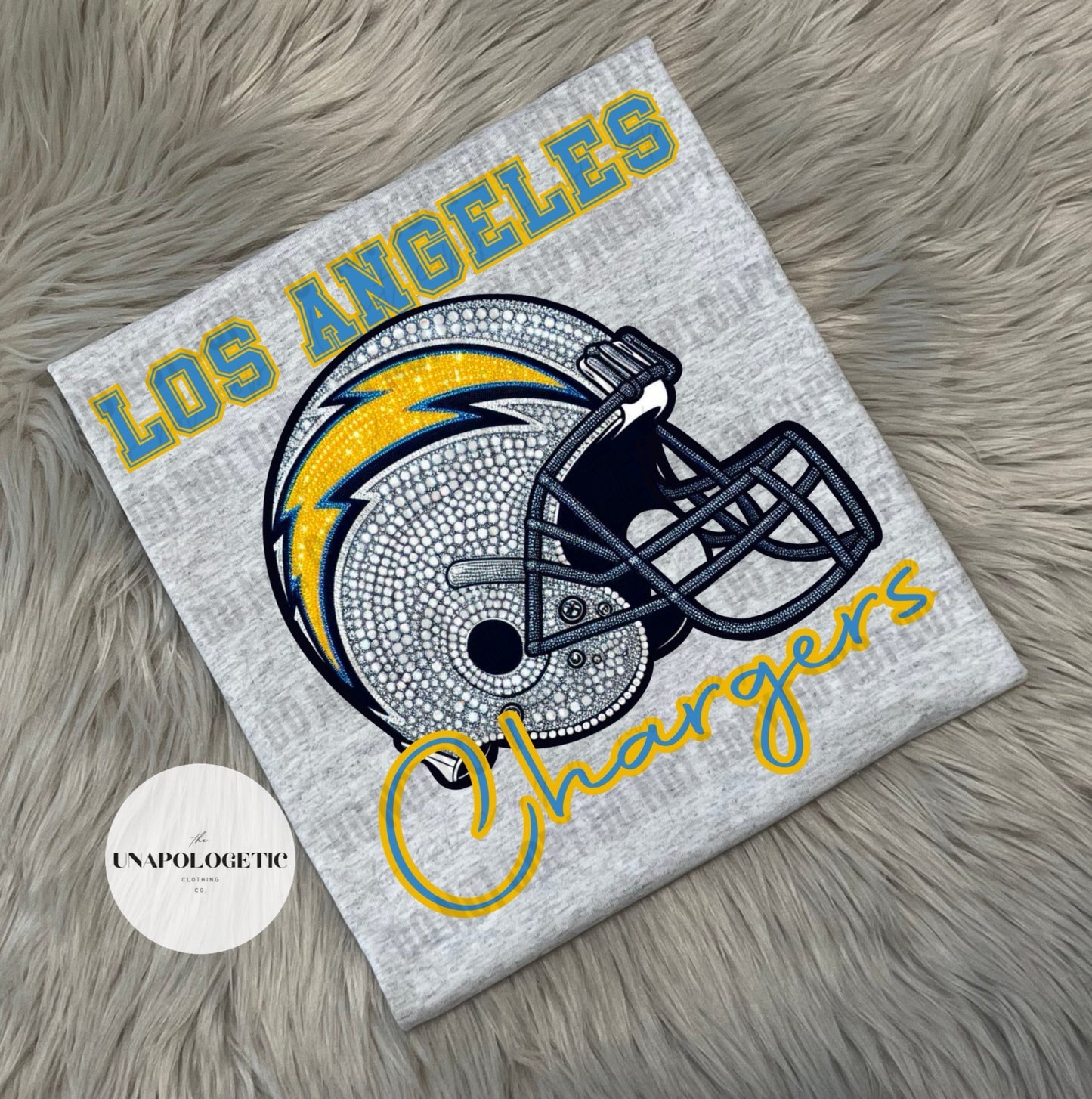 Youth Faux Rhinestone Football Tee or Sweatshirt