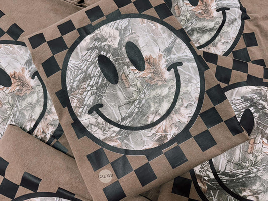Camo Smiley Graphic Tee