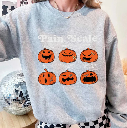 Pain Scale Pumpkins Tee or Crew