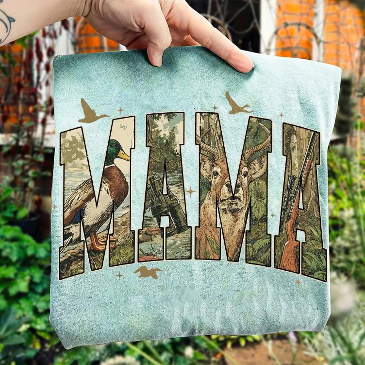 Mama Hunting Tee or Crew