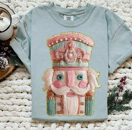 Faux Yarn Nutcracker Tee or Crew