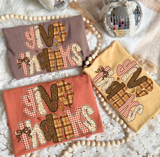 Give Thanks Tee or Crew