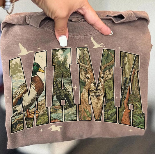 Mama Hunting Tee or Crew