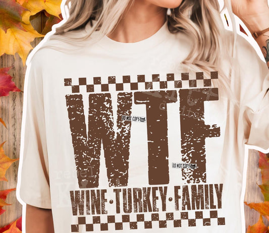 Wine, Turkey, Family Tee or Crew