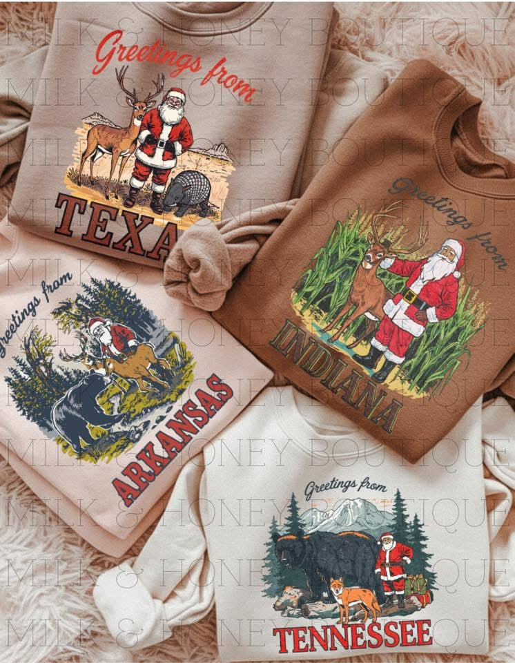 Michigan Greetings Holiday Crewneck