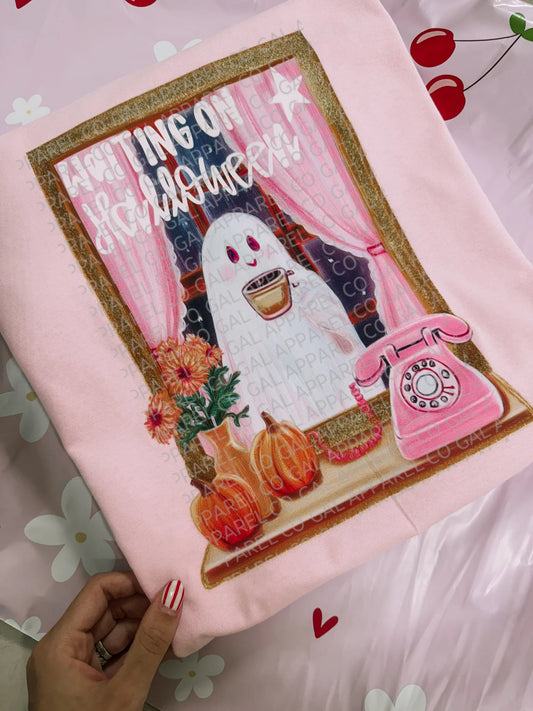 Waiting on Halloween Ghost Graphic Tee/Sweatshirt