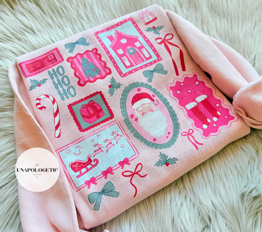 Youth Christmas Doodle Tee or Sweatshirt