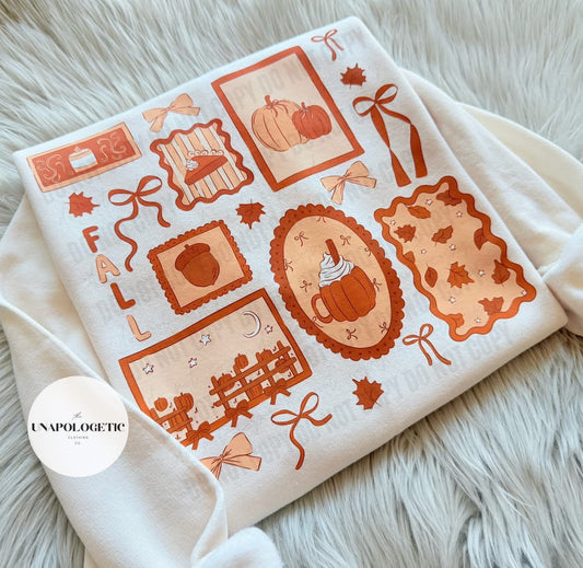 Thanksgiving Doodle Tee or Crew