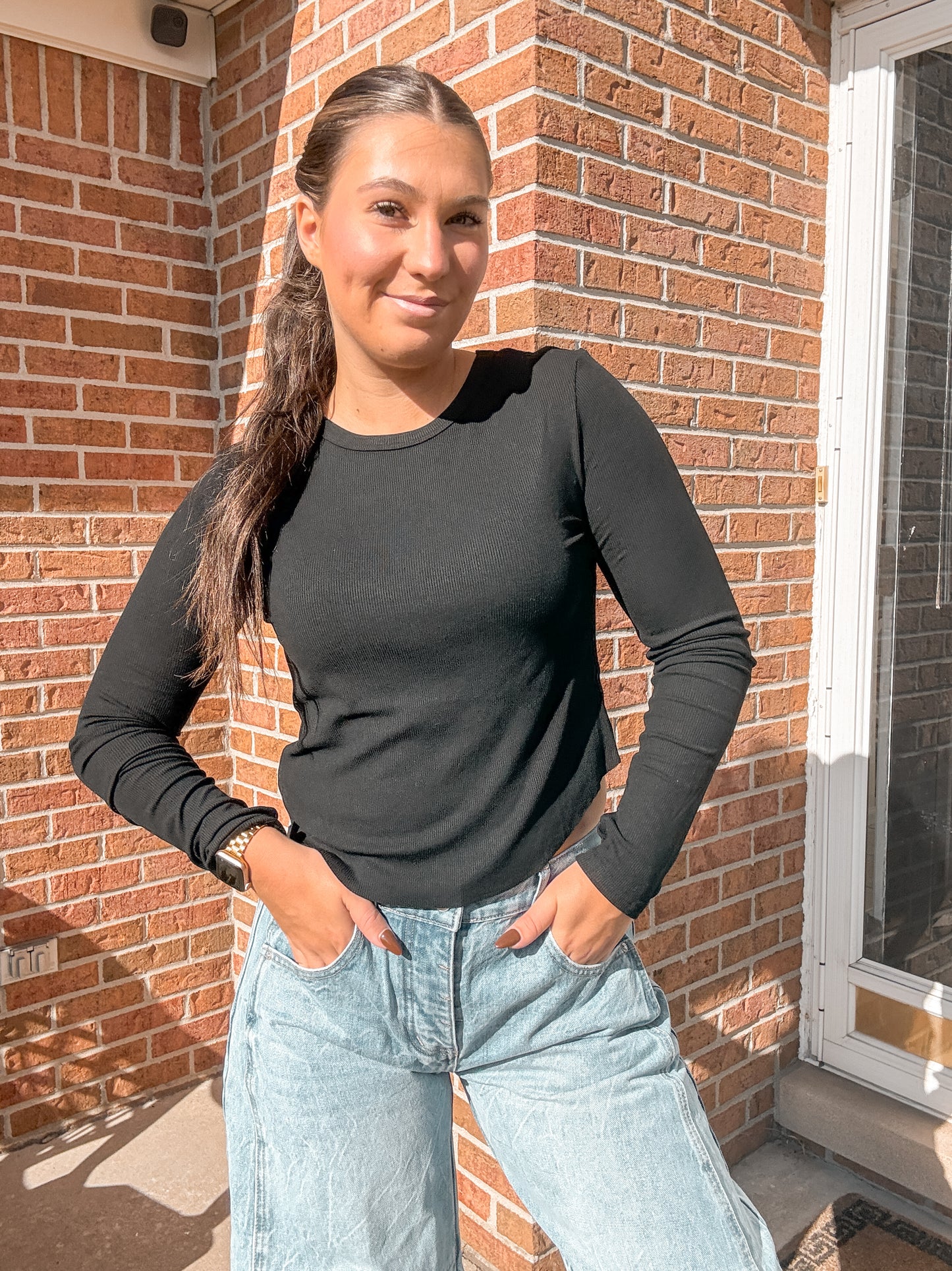 Blakeley Long Sleeve Black Top - XS & L/XL