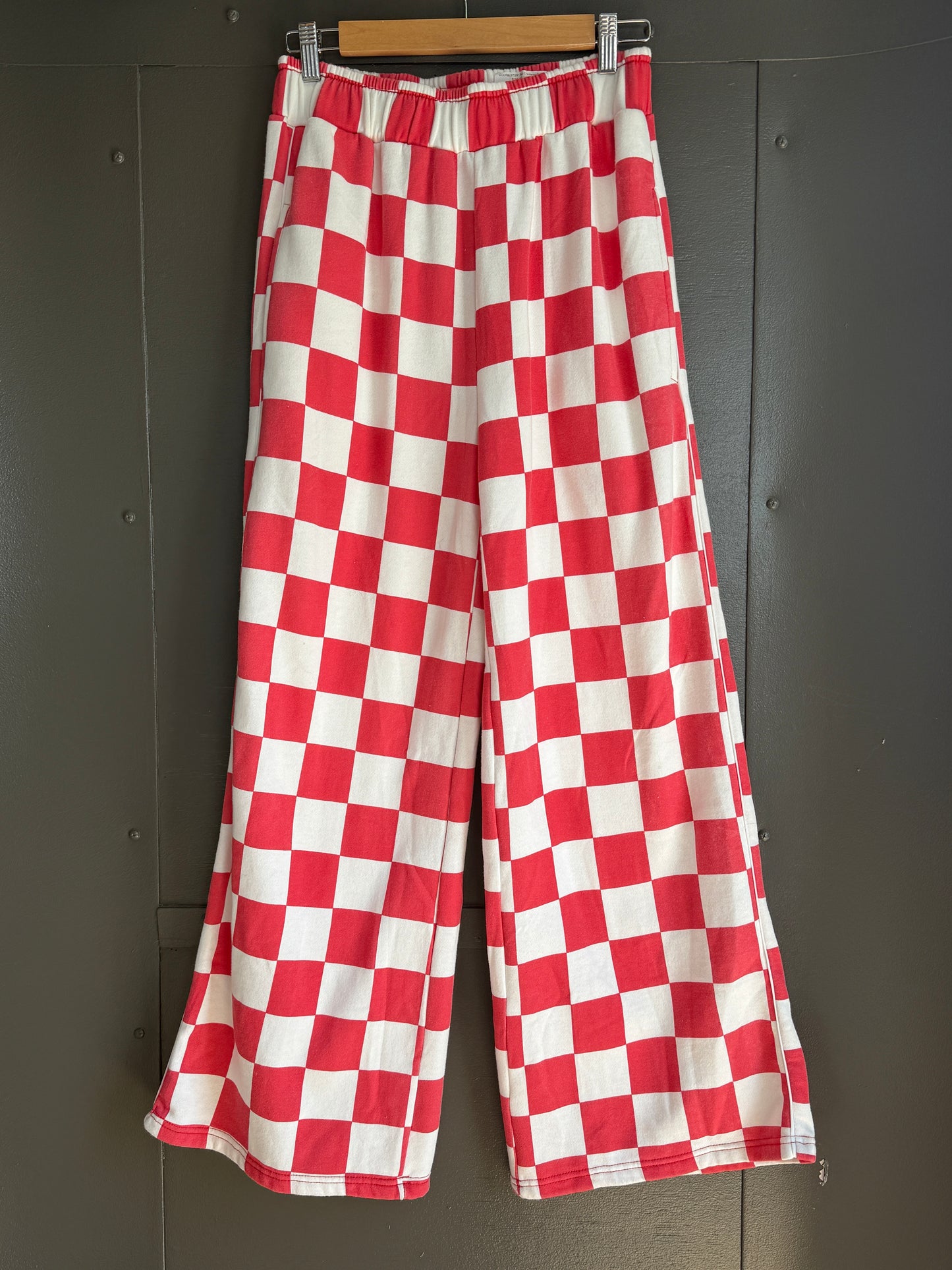 BLAKELEY RED CHECKERED PANTS - XS