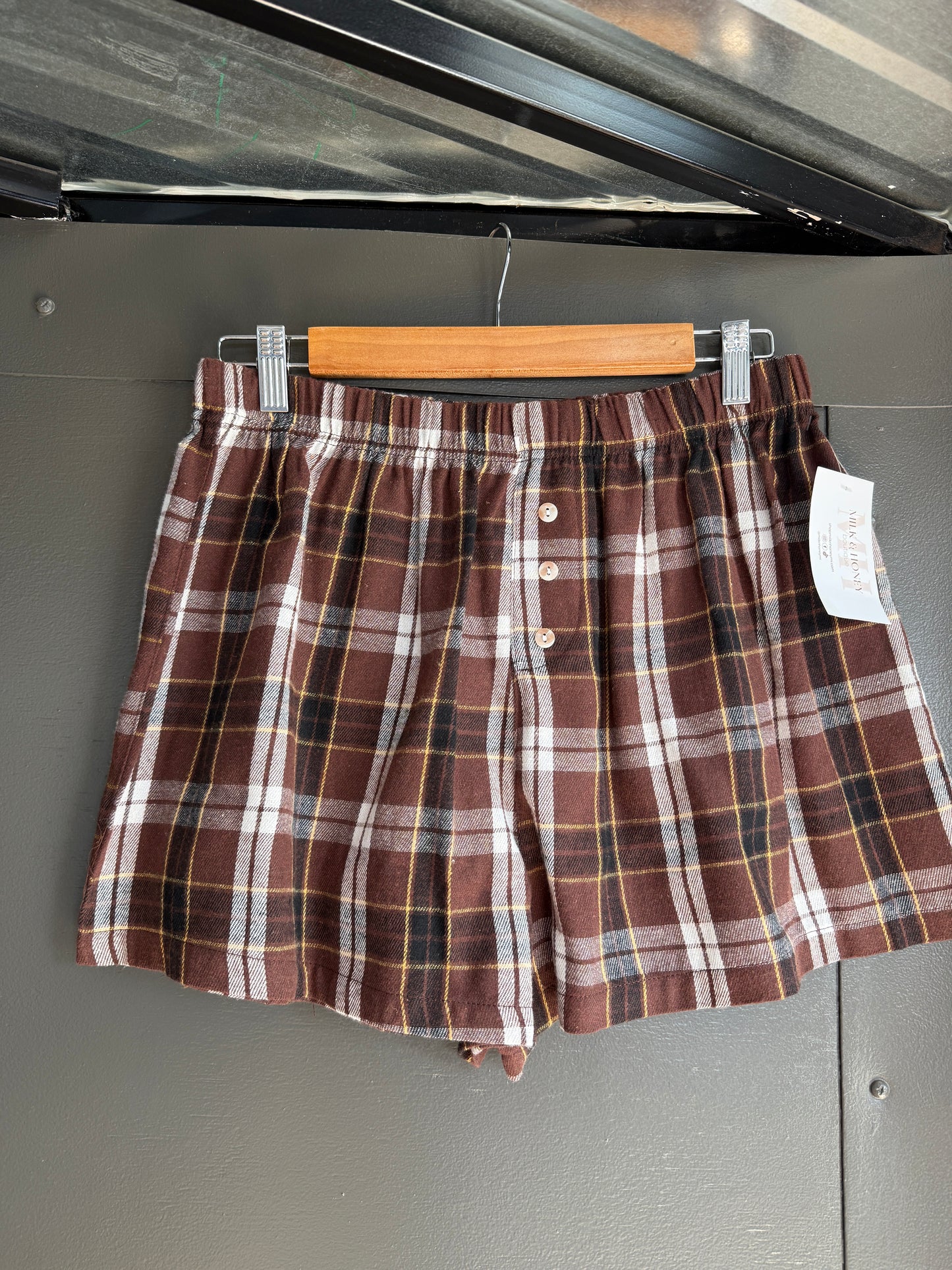 HYFVE BROWN CHECKERED BOXERS - 2/1/2
