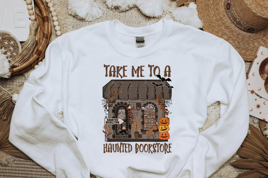 Haunted Bookstore Tee or Crew
