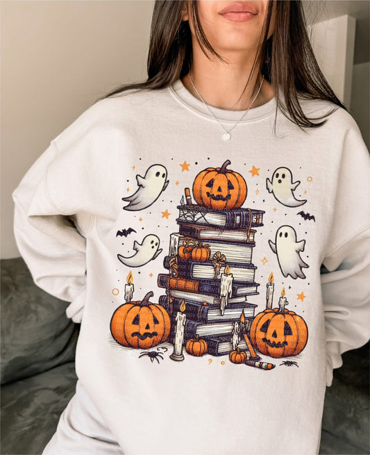 Fall Reading Tee or Crew