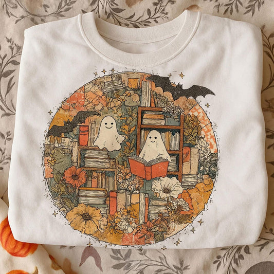 Ghosts, Bats, Books Oh My Tee or Crew