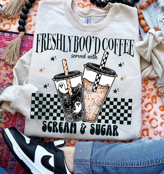 Freshly Boo'd Coffee Tee or Crew