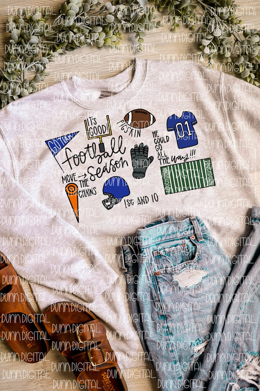 Football Season Tee or Crew