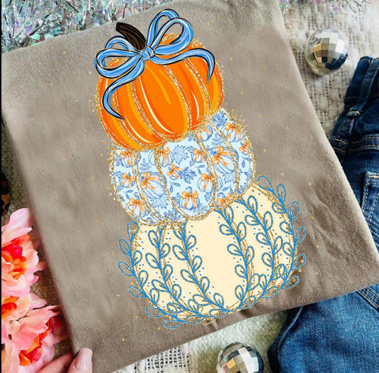 Fall Pumpkins Tee or Crew