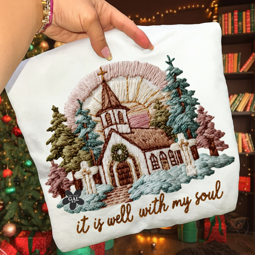 Faux Yarn Church Tee or Crew