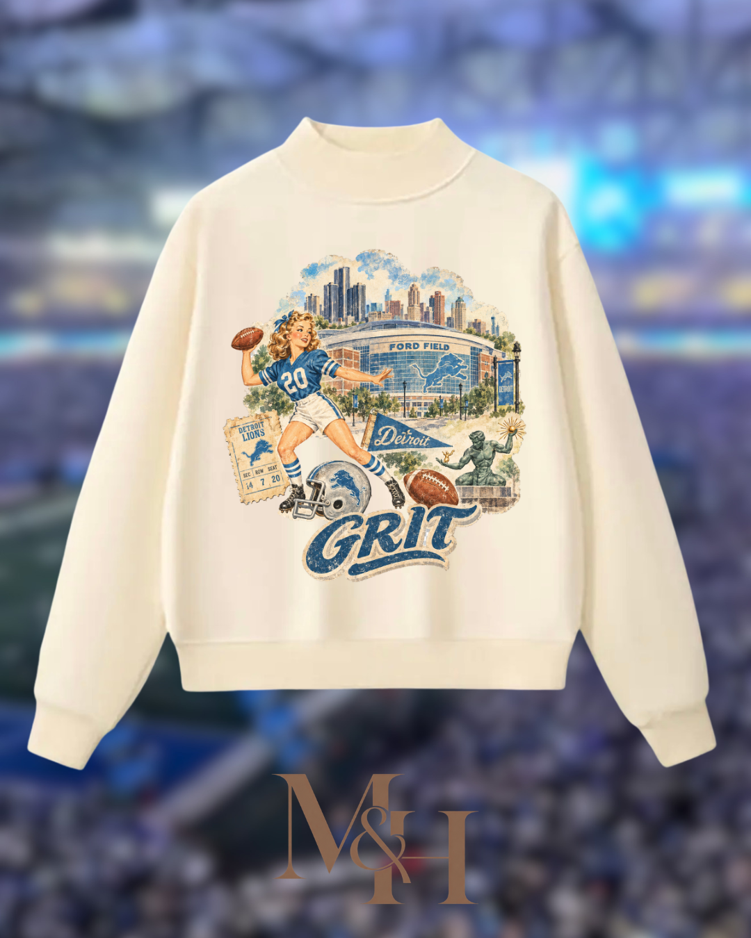 Detroit Grit Vintage Mockneck