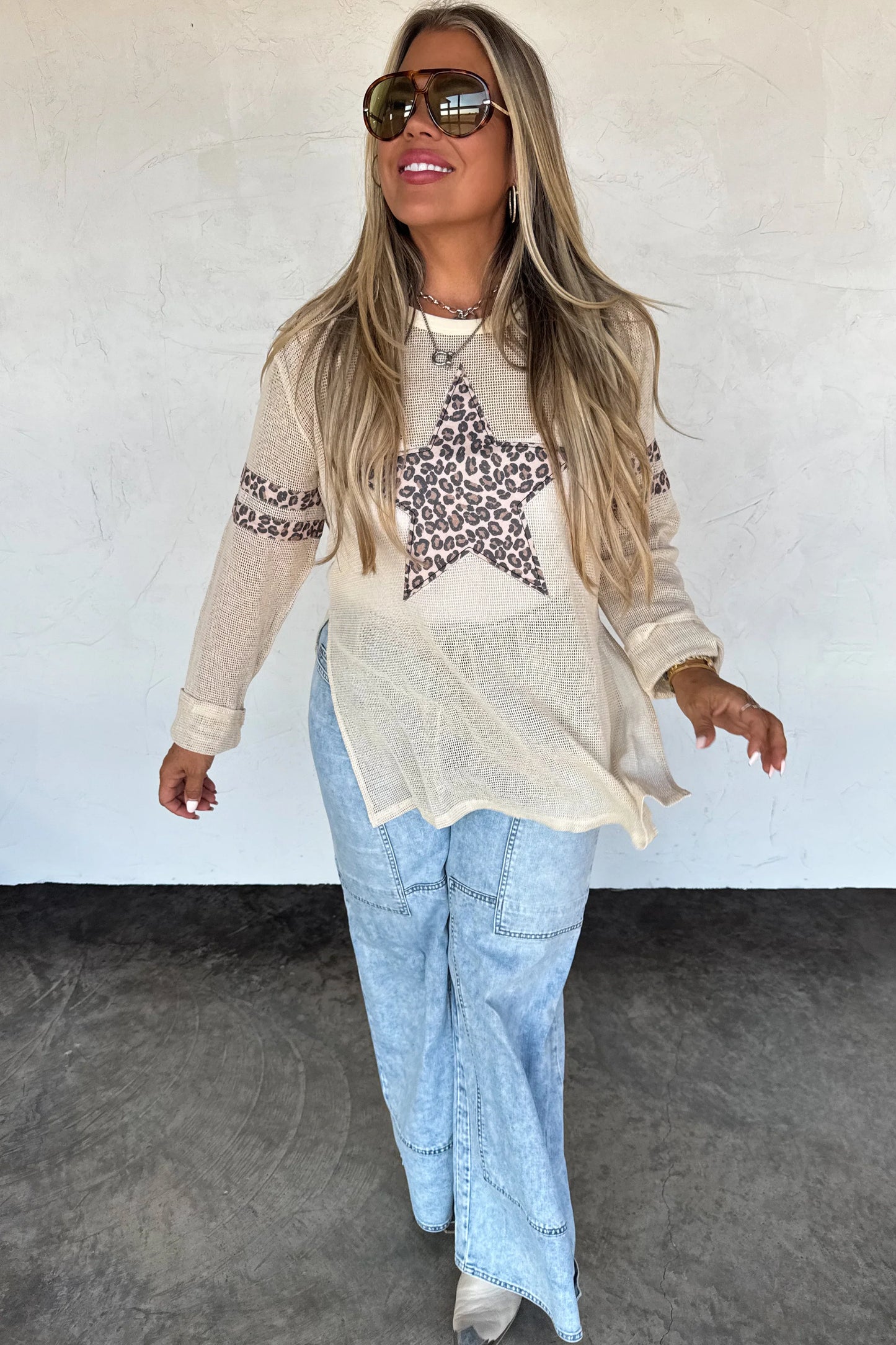 PREORDER- STAR MELLOW MESH COTTON TOP