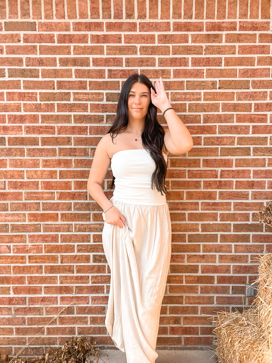 Millie Linen Tube Dress