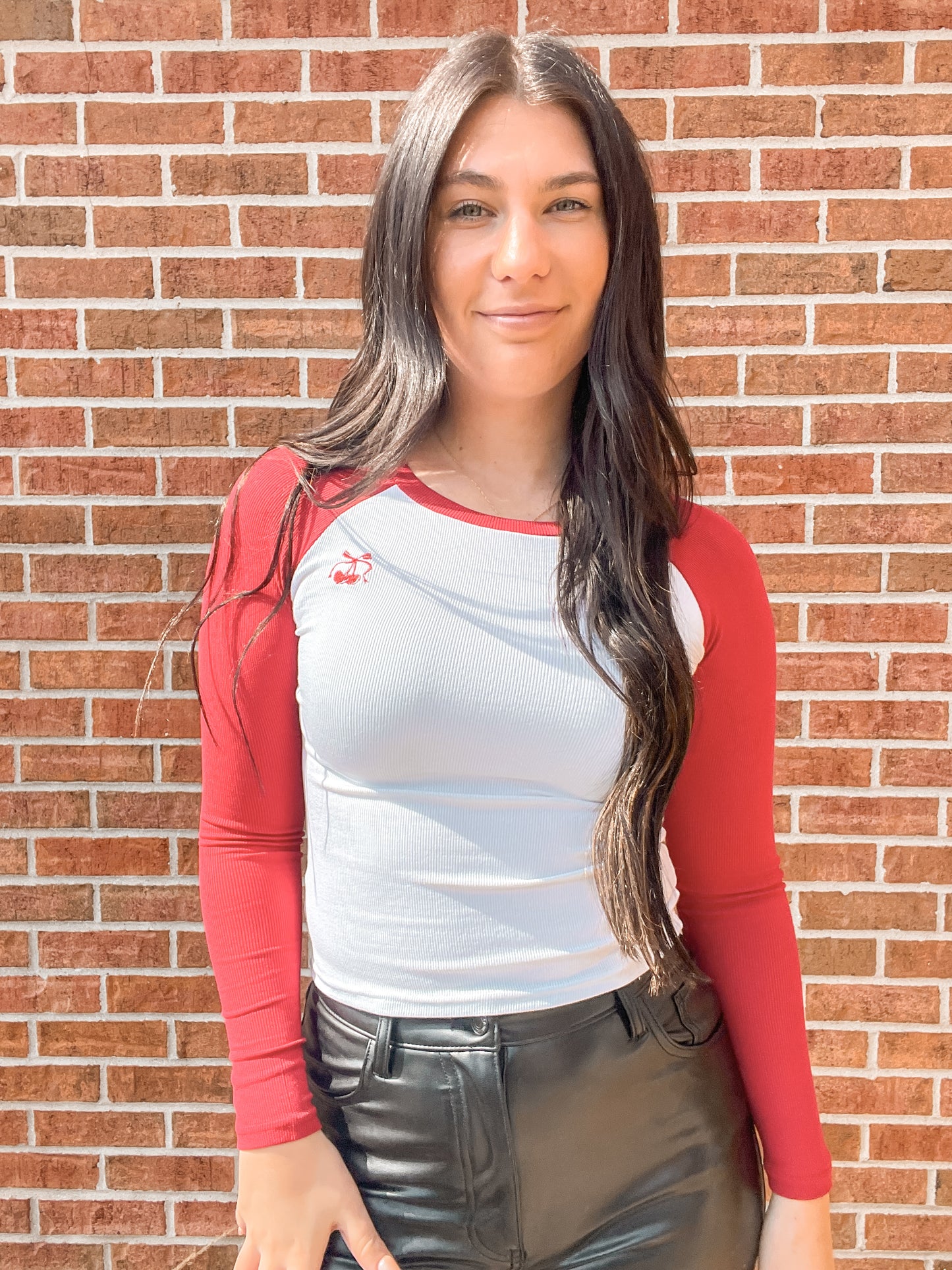 KIMBERLY C CHERRY LONG SLEEVE TOP - LARGE (2)