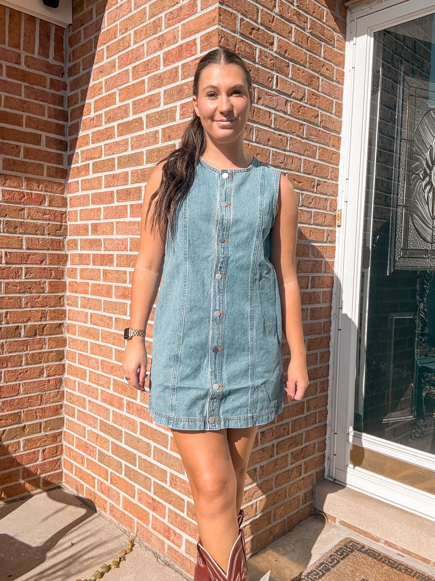 Le Lis Denim Button Down Dress - 1/2/1