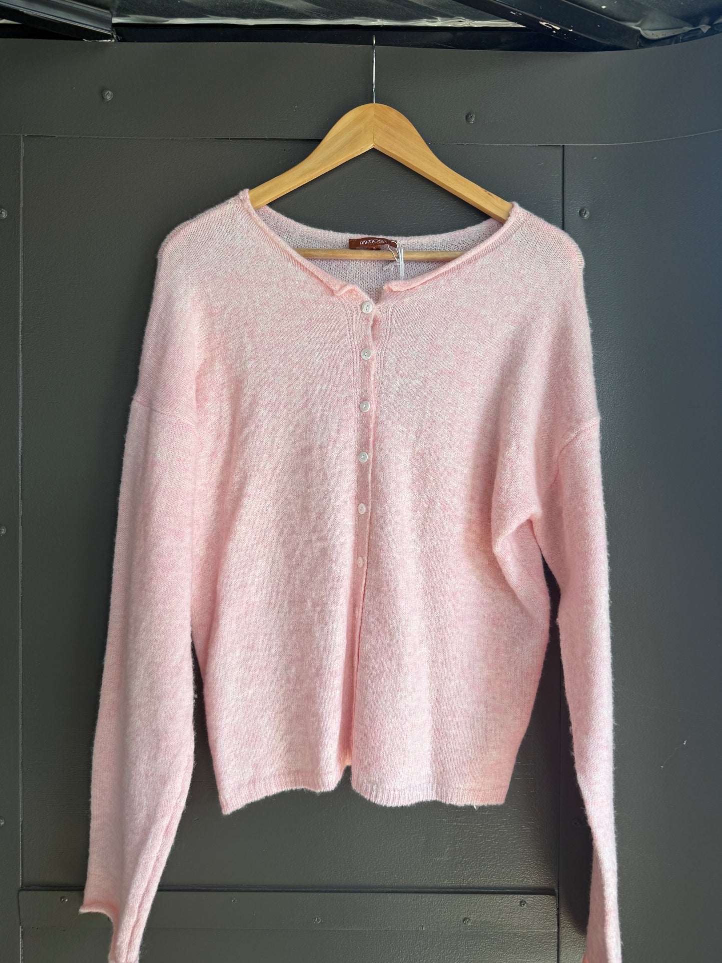 Mimosa Pink Button Cardigan - 3/1/1