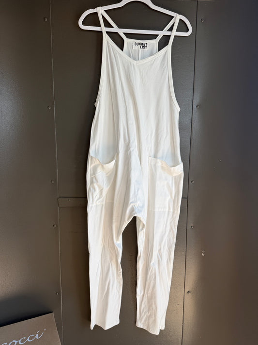 BUCKETLIST WHITE ROMPER - SMALL & LARGE