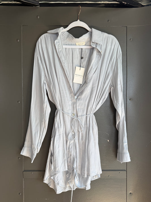 PROMESA GREY SHIRT ROMPER - MEDIUM