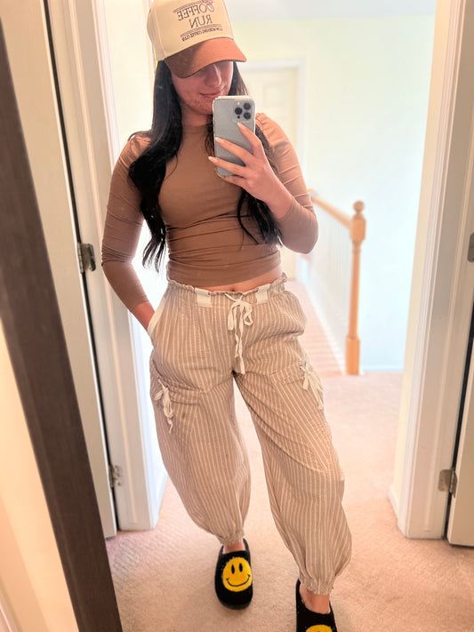 Sunday Stripe Drawstring Jogger Pant
