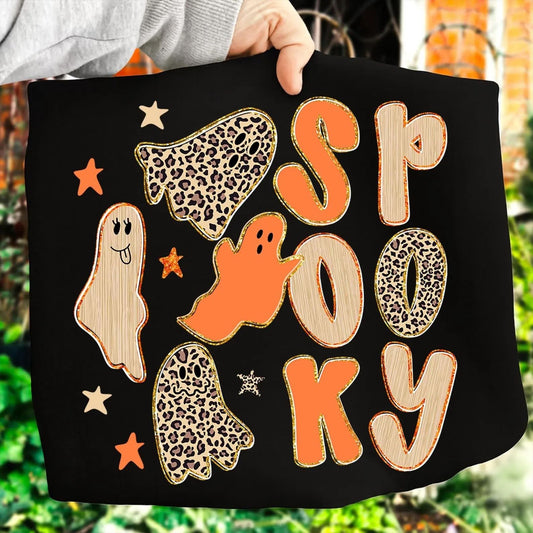 Spooky Leopard Szn Tee or Crew