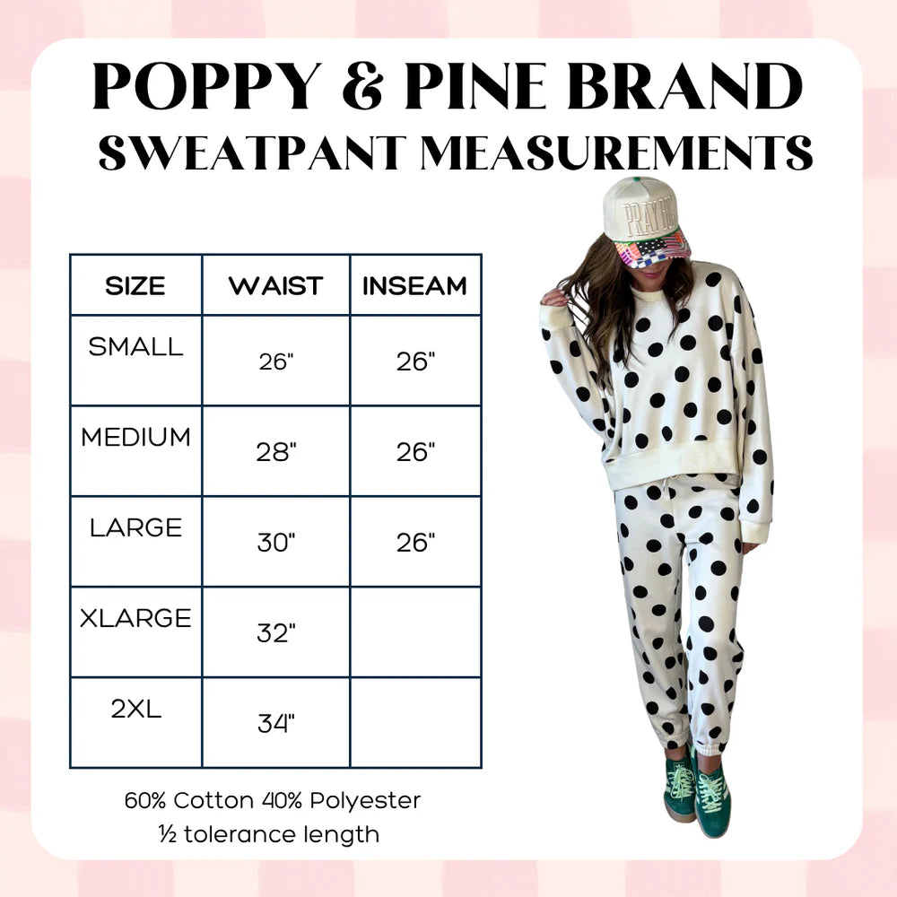 *PRE ORDER* Polka Dot Sweatpants