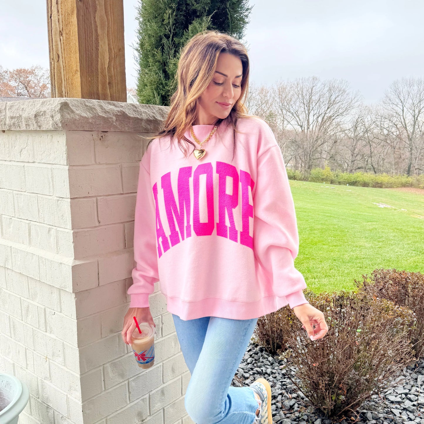 *PRE ORDER* Amore 2-Sided Mock Sweatshirt