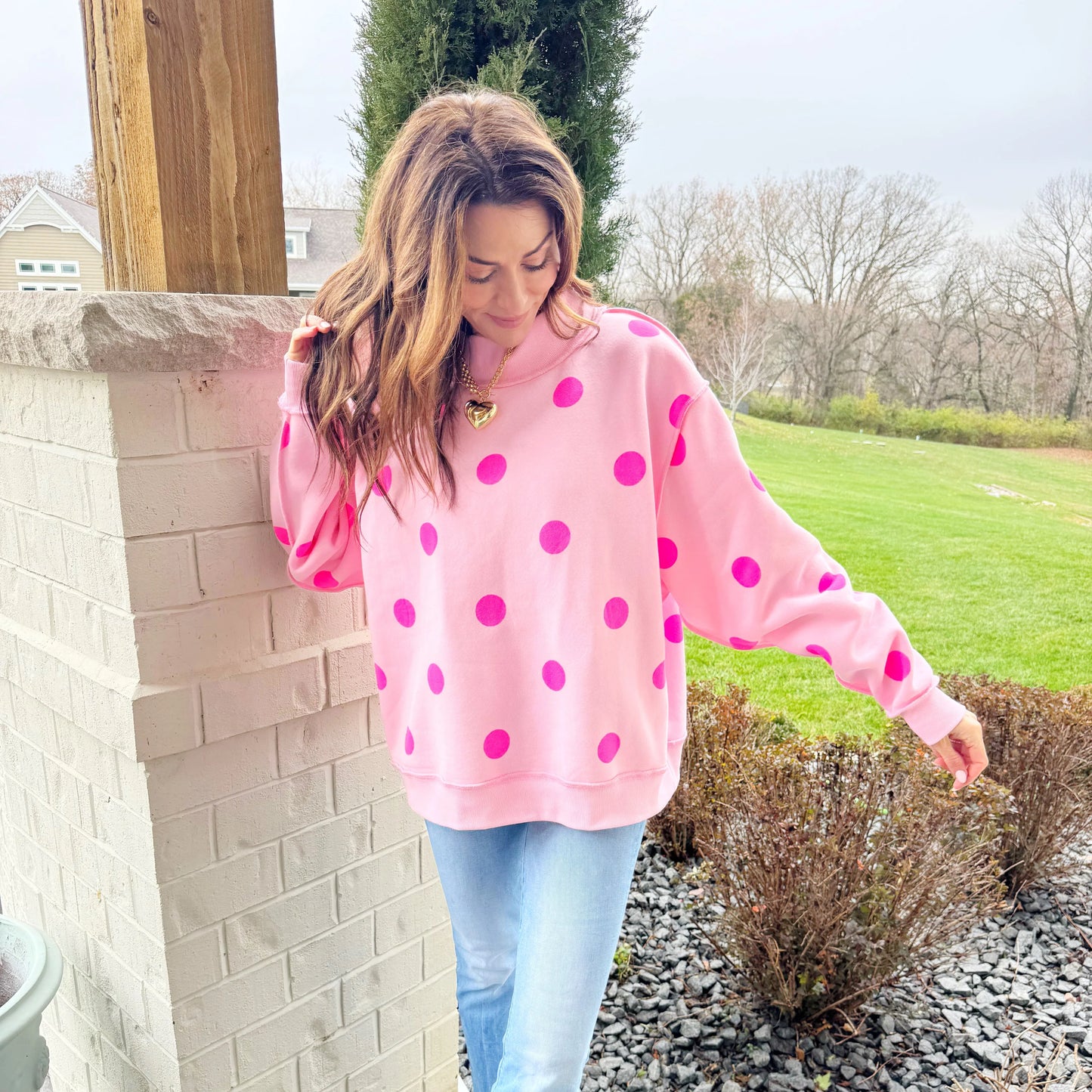 *PRE ORDER* Amore 2-Sided Mock Sweatshirt