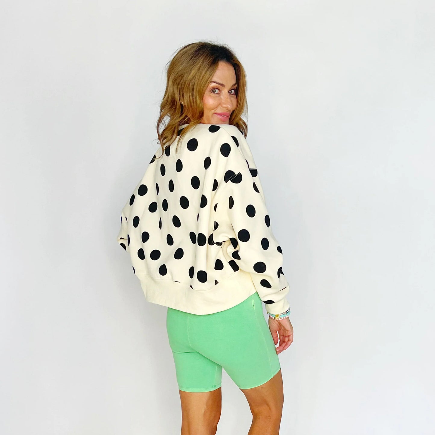 *PRE ORDER* Polka Dot Cropped Sweatshirt